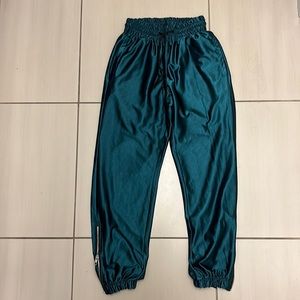 Faux Silk Trainer Jogger Pants